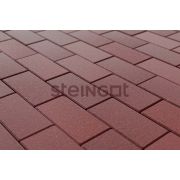 Плитка тротуарная Steingot Прямоугольник (фаска 1,5мм) 200х100х60мм темно-красный частичный прокрас