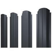 Штакетник П-образный B фигурный 0,45 Drap RAL 7024 мокрый асфальт