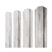 Штакетник Прямоугольный фигурный 0,45 Print Elite Snow Wood TwinColor