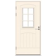 Дверь входная JW Function F2000 W71 М9х21 с дверной коробкой, белая, левая, с декоративным стеклом