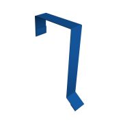 Планка торцевая кровельная фальц 65х97 0,5 Satin с пленкой RAL 5005 сигнальный синий