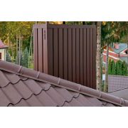 Планка угла внешнего сложная Кожуха сегментного 0,5 Velur с пленкой RAL 8017 шоколад