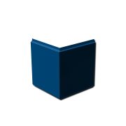 Кассета фасадная угловая открытого типа с порошковым покрытием, 0,7 мм RAL 5005 сигнальный синий