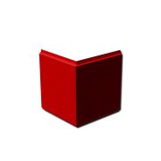 Кассета фасадная угловая открытого типа с порошковым покрытием, 1,2 мм RAL 3020 транспортный красный