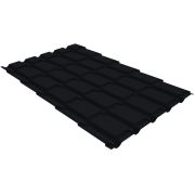 Металлочерепица квадро профи 0,5 Satin RAL 9005 черный