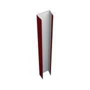 Крепежная планка нижняя Texas 0,5 Satin с пленкой RAL 3011 коричнево-красный