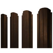 Штакетник П-образный B фигурный 0,45 Print Elite Chestnut Wood