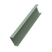 Декоративная накладка на столб универсальная 62х55 для забора жалюзи 0,45 PE с пленкой RAL 6019 бело-зеленый