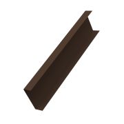 Декоративная накладка на столб универсальная 62х55 для забора жалюзи 0,5 Quarzit с пленкой RAL 8017 шоколад
