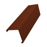 Декоративная накладка на столб универсальная угловая 60х60 для забора жалюзи 0,5 GreenCoat Pural BT, matt RR 29 красный (RAL 3009 оксидно-красный)