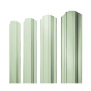 Штакетник Прямоугольный фигурный 0,45 PE RAL 6019 бело-зеленый