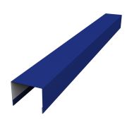 Крышка 50х75 для забора жалюзи Palermo 0,45 PE с пленкой RAL 5002 ультрамариново-синий