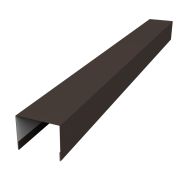 Крышка 50х75 для забора жалюзи Palermo 0,5 GreenСoat Pural RR 32 темно-коричневый (RAL 8019 серо-коричневый)