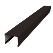 Крышка 50х75 для забора жалюзи Palermo 0,5 Rooftop Бархат RAL 9005 черный