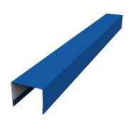 Крышка 50х75 для забора жалюзи Palermo 0,45 PE с пленкой RAL 5005 сигнальный синий