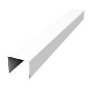 Крышка 50х75 для забора жалюзи Palermo 0,5 Satin с пленкой RAL 9003 сигнальный белый