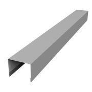 Крышка 50х75 для забора жалюзи Palermo 0,45 PE с пленкой RAL 9006 бело-алюминиевый