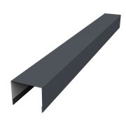 Крышка 50х75 для забора жалюзи Palermo 0,5 GreenCoat Pural BT, matt RR 23 темно-серый (RAL 7024 мокрый асфальт)