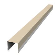 Планка вертикальная обратная для забора жалюзи Palermo 0,5 Satin с пленкой RAL 1015 светлая слоновая кость