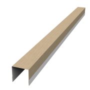 Планка вертикальная обратная для забора жалюзи Palermo 0,45 Print Elite Milky Wood TwinColor