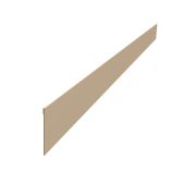 Ламель забора жалюзи Palermo стартовая/финишная для калиток и ворот 0,5 Satin с пленкой RAL 1015 светлая слоновая кость