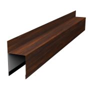 Планка опорная составная внешняя для забора жалюзи Palermo 0,45 Print Elite Chestnut Wood