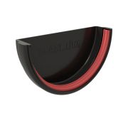 Заглушка желоба Классика 120 ПВХ GL черная (RAL 9005)