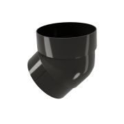 Колено трубы 45 град. ПВХ GL черное (RAL 9005)