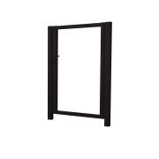 Калитка Жалюзи 1,68х1 прямоугольный фланец 230х230 RAL 9005 без заполнения