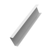 Декоративная накладка на столб универсальная 62х55 для забора жалюзи 0,45 PE-double с пленкой RAL 9003 сигнальный белый