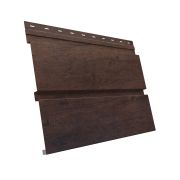 Металлический софит Квадро брус без перфорации 0,45 Print Elite с пленкой Antique Wood TwinColor