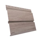 Металлический софит Квадро брус без перфорации 0,45 Print Elite с пленкой White Wood TwinColor