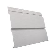 Металлический софит Квадро брус без перфорации 0,45 Print Elite с пленкой Milky Wood TwinColor