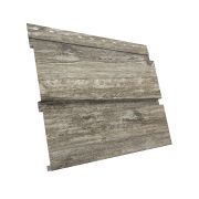 Металлический софит Квадро брус без перфорации 0,45 Print Elite с пленкой Nordic Wood TwinColor