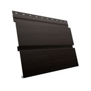 Металлический софит Квадро брус без перфорации 0,45 Print Elite с пленкой Coffee Wood TwinColor
