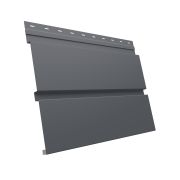 Металлический софит Квадро брус без перфорации 0,5 GreenCoat Pural BT, matt с пленкой RR 23 темно-серый (RAL 7024 мокрый асфальт)