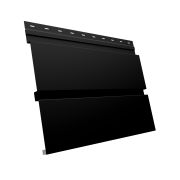 Металлический софит Квадро брус без перфорации 0,5 GreenCoat Pural BT, matt с пленкой RR 33 черный (RAL 9005 черный)