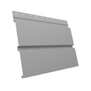 Металлический софит Квадро брус без перфорации 0,5 Satin с пленкой RAL 7004 сигнальный серый