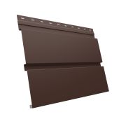 Металлический софит Квадро брус без перфорации 0,5 PurPro Matt 275 с пленкой RAL 8017 шоколад