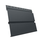 Металлический софит Квадро брус без перфорации 0,5 Satin Matt с пленкой RAL 7016 антрацитово-серый