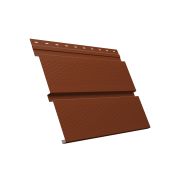 Металлический софит Квадро брус с перфорацией 0,5 GreenCoat Pural BT, matt с пленкой RR 750 кирпично-красный (RAL 8004 терракота)