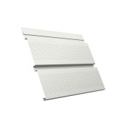 Металлический софит Квадро брус с перфорацией 0,5 Satin с пленкой RAL 9003 сигнальный белый