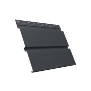 Металлический софит Квадро брус с перфорацией 0,5 PurPro Matt 275 с пленкой RAL 7024 мокрый асфальт