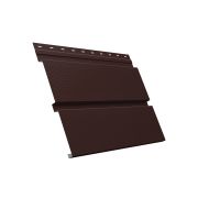 Металлический софит Квадро брус с перфорацией 0,5 GreenCoat Pural BT, matt с пленкой RR 887 шоколадно-коричневый (RAL 8017 шоколад)
