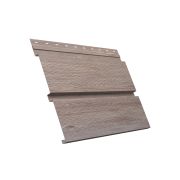 Металлический софит Квадро брус с перфорацией 0,45 Print Elite с пленкой White Wood TwinColor