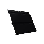 Металлический софит Квадро брус с перфорацией 0,5 Satin с пленкой RAL 9005 черный