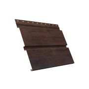 Металлический софит Квадро брус с перфорацией 0,45 Print Elite с пленкой Antique Wood TwinColor