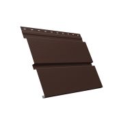 Металлический софит Квадро брус с перфорацией 0,5 PurPro Matt 275 с пленкой RAL 8017 шоколад
