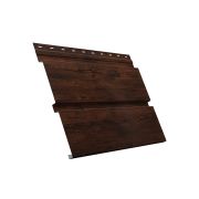 Металлический софит Квадро брус с перфорацией 0,45 Print Elite с пленкой Cherry Wood TwinColor