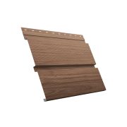 Металлический софит Квадро брус с перфорацией 0,45 Print Elite с пленкой Honey Wood TwinColor